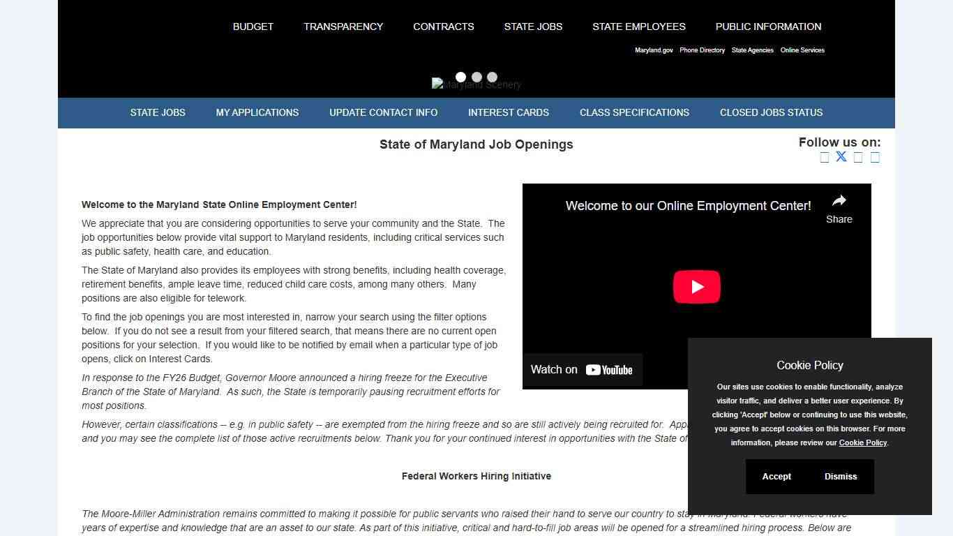 State of Maryland Job Openings - State of Maryland